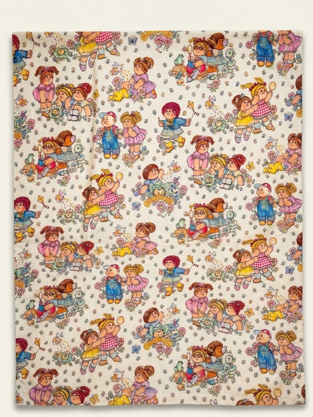 VINTAGE 1983 CABBAGE PATCH KIDS TWIN FLAT SHEET set of 2